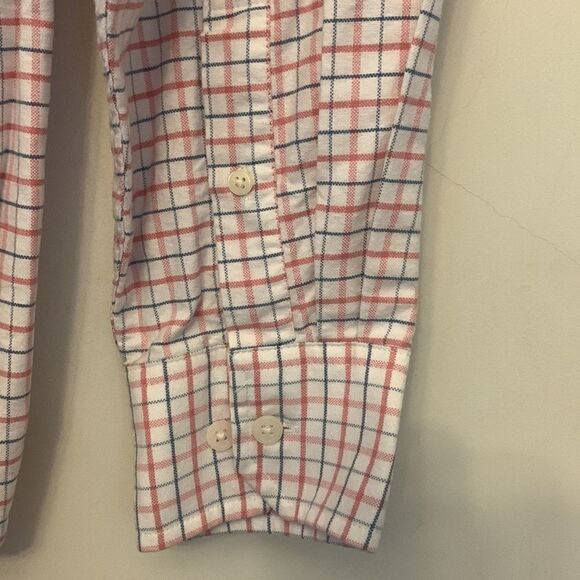 Izod pink white checked long sleeve buttoned down shirt Size M NWT - Picture 7 of 10